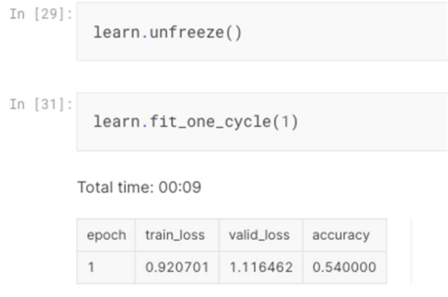 Fig. 1. ResNet34 Fine Tune Process Result